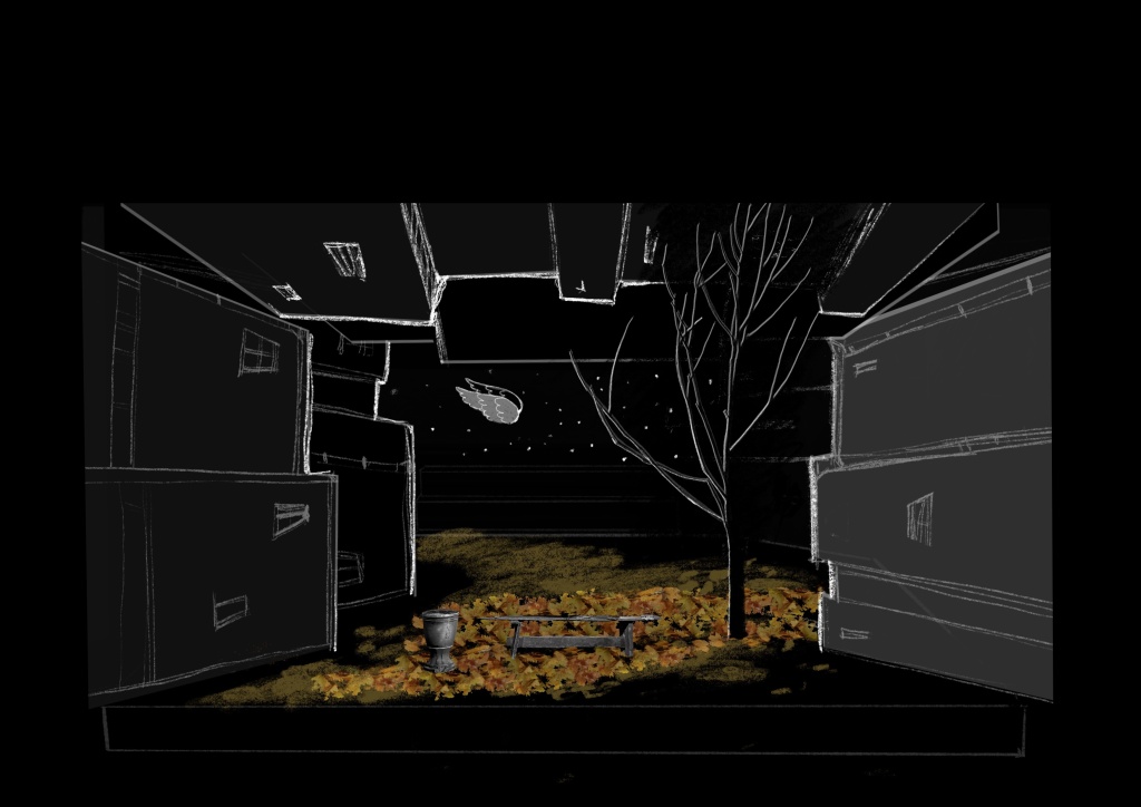 Эскиз декораций.