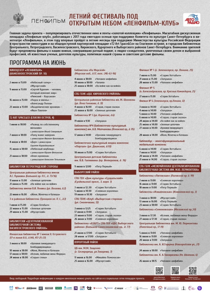 Программа фестиваля. 
