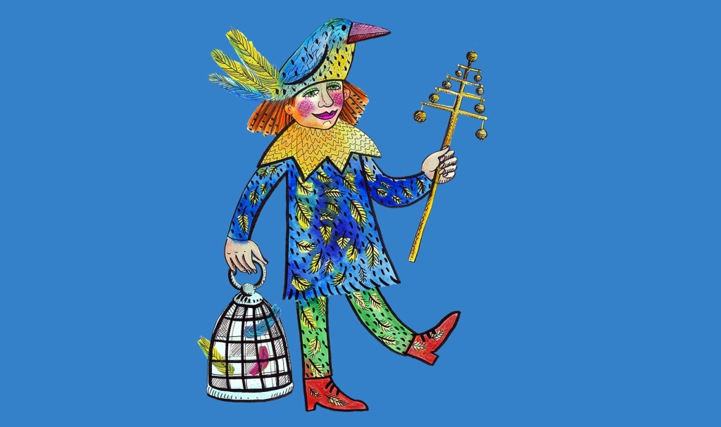 Птицелов Папагено - лейтмотив выставки «Музыка птиц». Фото: пресс-служба музея театрального и музыкального искусства. 