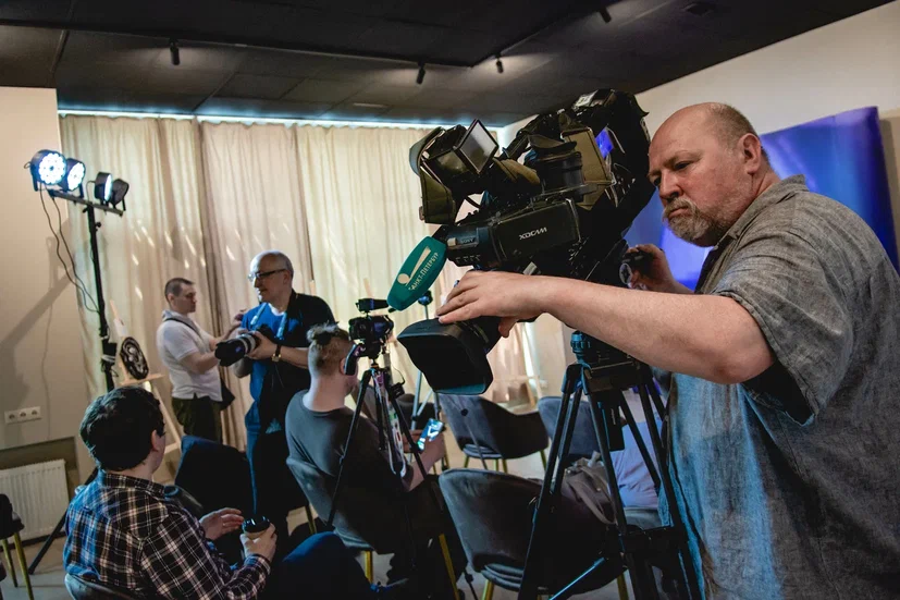 Пресс-конференция проходила в медиацентре "Культура Петербурга". Фото: Ирина Иванова. 
