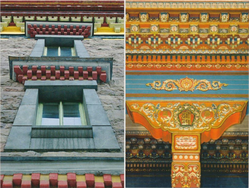 Фрагмент отделки буддийского храма Дацан Гунзэчойнэй. Правообладатель: Музей-институт семьи Рерихов, goskatalog.ru.