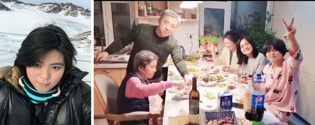 Мин Шухань из Китая и ее семья.