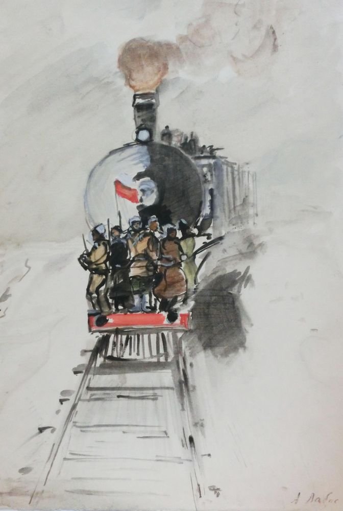 Лабас А.А. На паровозе. 1960 Лабас А.А. На паровозе. 1960