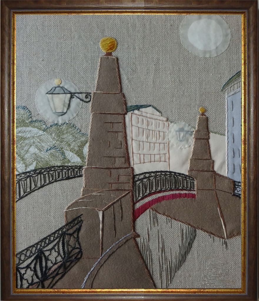 Ирина Можаева «Красный мост». (32х36 см). Ирина Можаева «Красный мост». (32х36 см)