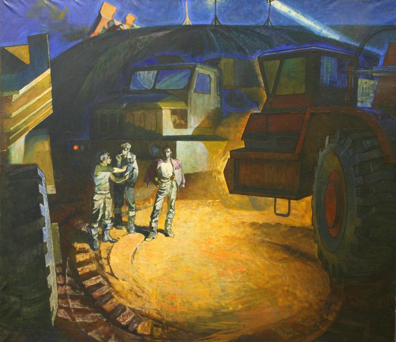 Ильдар Ахмадеев «Скреперисты». Правообладатель: Государственный музей изобразительных искусств Республики Татарстан. 