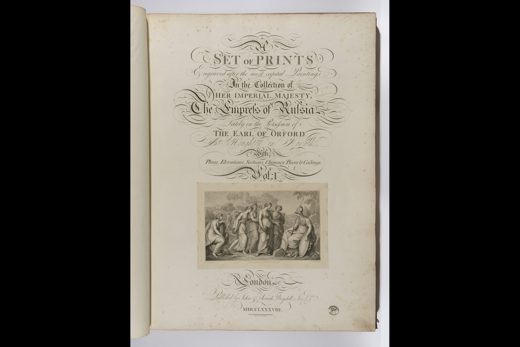 Титульный лист издания «Галереи Уолпола». Франческо Бартолоцци (1727–1815) по рисунку Джованни Баттисты Чиприани (1727–1785). Виньетка, Изображающая Минерву и девять муз. Титульный лист издания «Галереи Уолпола». Франческо Бартолоцци (1727–1815) по рисунку Джованни Баттисты Чиприани (1727–1785). Виньетка, Изображающая Минерву и девять муз.