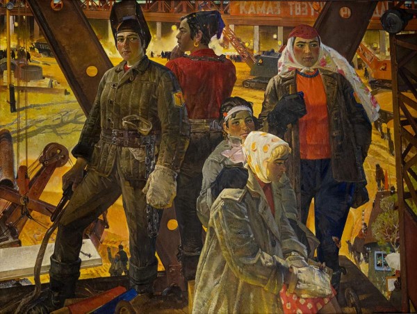 Хаким Якупов «Челнинские красавицы». Правообладатель: Государственный музей изобразительных искусств Республики Татарстан (Казань).