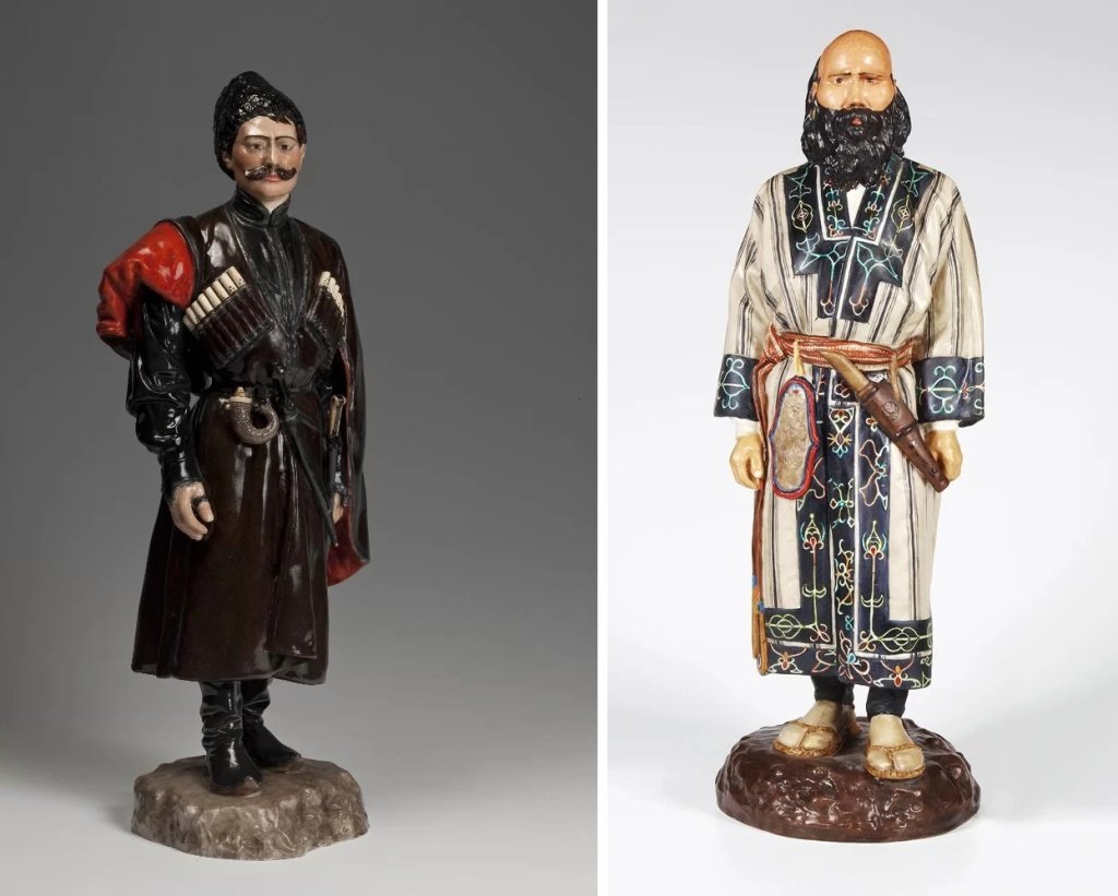 Автор модели: Павел Павлович Каменский (1858-1922) Скульптуры «Лезгин» и «Айн» из серии «Народности России». Нач. 20 в. Фото: hermitage.ru