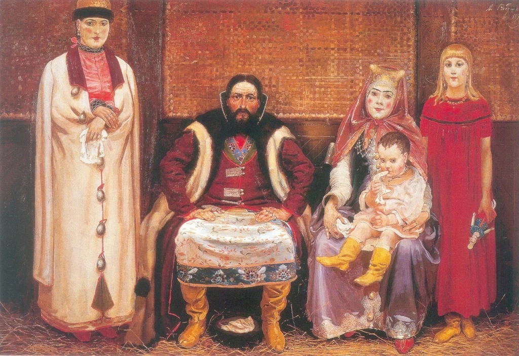 Андрей Рябушкин. «Семья купца в XVII веке», 1896. Андрей Рябушкин. «Семья купца в XVII веке», 1896.