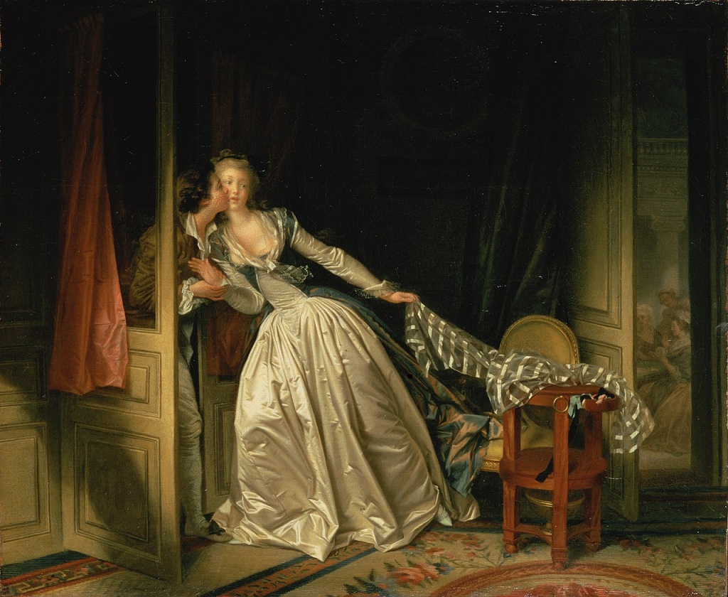 Жан-Оноре Фрагонар «Поцелуй украдкой» (1787 г.). Фото: ermitagemuseum.org. Правообладатель: Государственный Эрмитаж. Жан-Оноре Фрагонар. «Поцелуй украдкой» (1787). Фото: www.hermitagemuseum.org