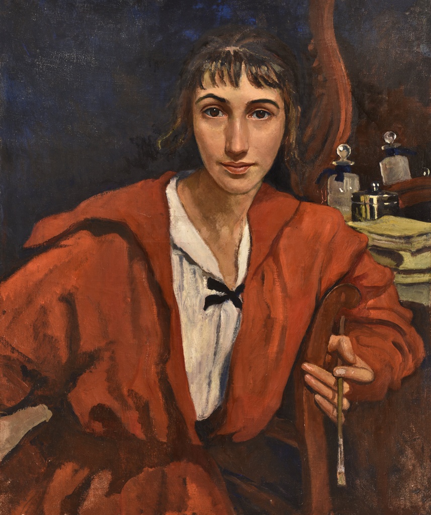 Зинаида Серебрякова. Автопортрет (автопортрет в красном). 1921. Зинаида Серебрякова. Автопортрет (автопортрет в красном). 1921.