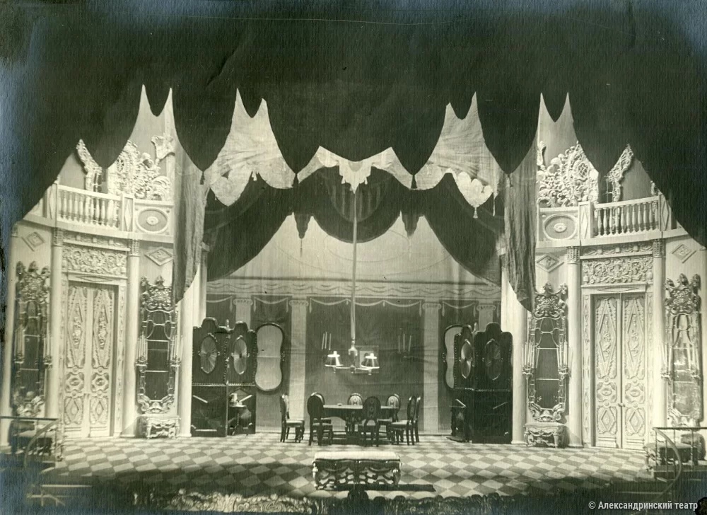 Декорации 1-й картины «Игорный дом» / Александринский театр, alexandrinsky.ru.