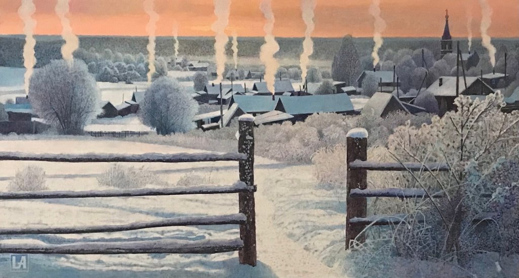 Александр Лихачёв. «Дымы» , холст, акрилы, 65см х 120см, 2023г. Александр Лихачёв. «Дымы» , холст, акрилы, 65см х 120см, 2023г.
