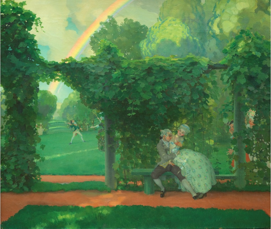 Константин Сомов «Осмеянный поцелуй» (1908 г.). Фото: rusmuseumvrm.ru. Правообладатель: Государственный Русский музей. К. А. Сомов. «Осмеянный поцелуй» (1908).jpg