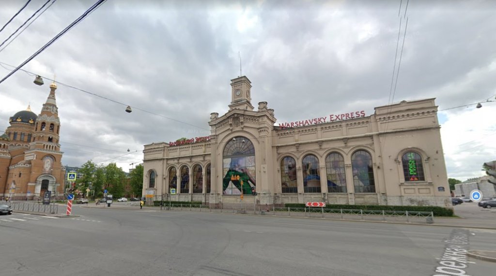 Варшавский вокзал. Правообладатель: google maps. Варшавский вокзал. Фото: google maps.