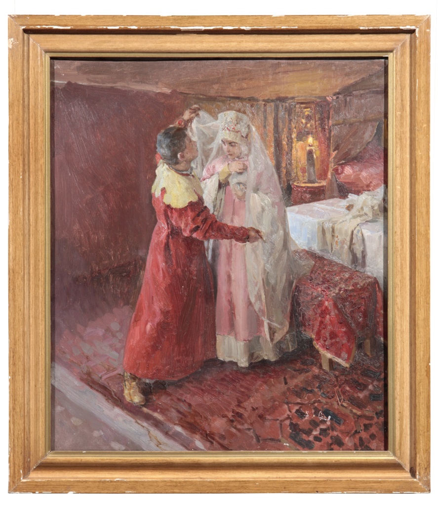 Первая встреча молодых К Лебедев 1911.jpg